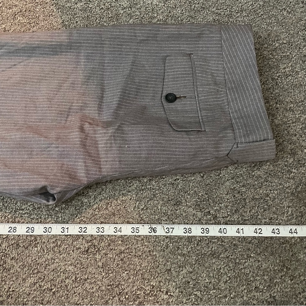 NWT Banana Republic Pinstripe Trouser Pants Low Waist Straight Leg Size 12 - Picture 8 of 9